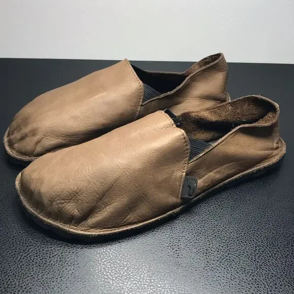 Unshoes Vida Soft Leather Brown Barefoot Style Slip On Shoes M 10 W 11 Unisex - Picture 7 of 16